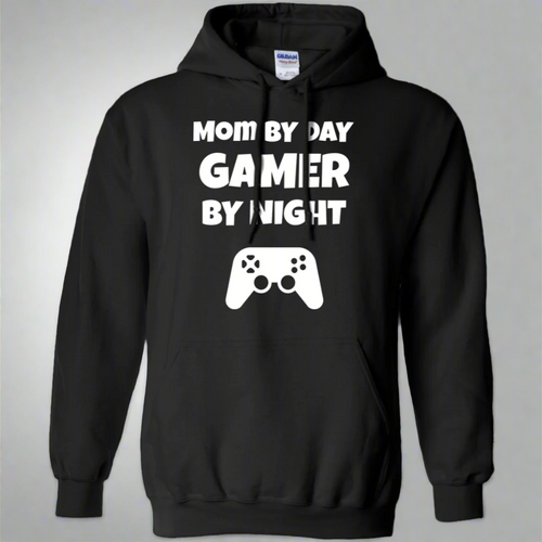 Mom By Day Gamer By Night Video Gamer Pullover Hoodie 8 oz.