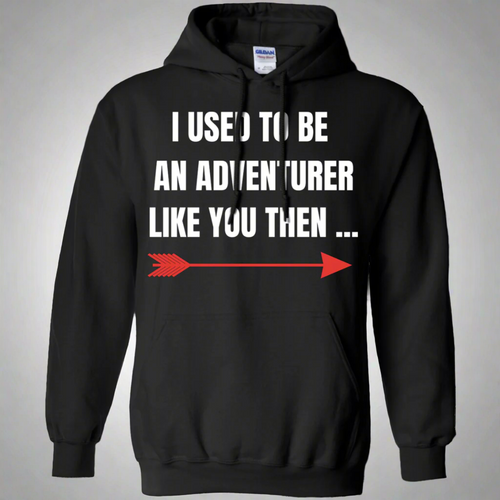 I Used To Be An Adventurer Like You Then... Fantasy RPG Video Gamer Pullover Hoodie 8 oz.