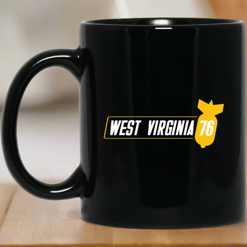 West Virginia 76 RPG Video Game 11 oz. Black Mug