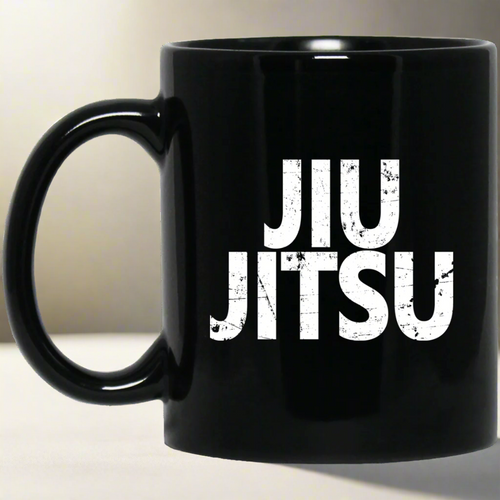 Brazilian Jiu Jitsu JJ BJJ 11 oz. Black Mug