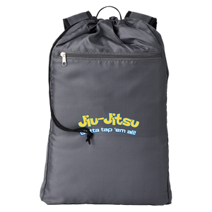 Brazilian Jiu Jitsu Gotta Tap Em All Getaway Cinchback BJJ Backpack Brazilian Jiu Jitsu Gotta Tap Em All Getaway Cinchback BJJ Backpack