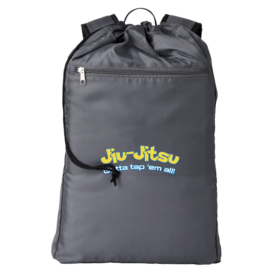 Brazilian Jiu Jitsu Gotta Tap Em All Getaway Cinchback BJJ Backpack