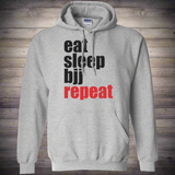 Eat Sleep BJJ Repeat Brazilian Jiu Jitsu Pullover Hoodie 8 oz. Eat Sleep BJJ Repeat Brazilian Jiu Jitsu Pullover Hoodie 8 oz.