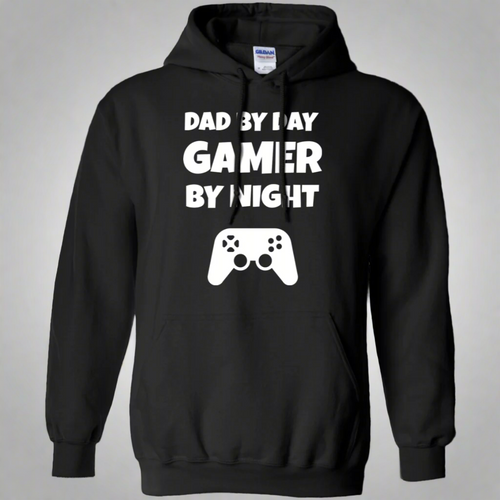 Dad By Day Gamer By Night Video Gamer Pullover Hoodie 8 oz.