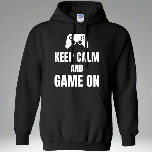 Keep Calm And Game On Video Gaming Pullover Hoodie 8 oz.