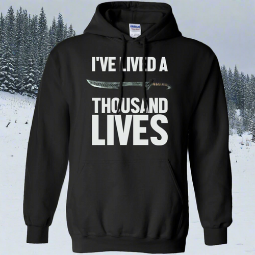 I've Lived A Thousand Lives Fantasy RPG Video Gaming Pullover Hoodie 8 oz.