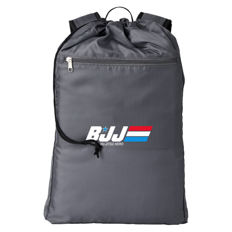 BJJ A Real Jiu Jitsu Hero BJJ Cinchback Backpack