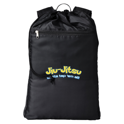 Brazilian Jiu Jitsu Gotta Tap Em All Getaway Cinchback BJJ Backpack