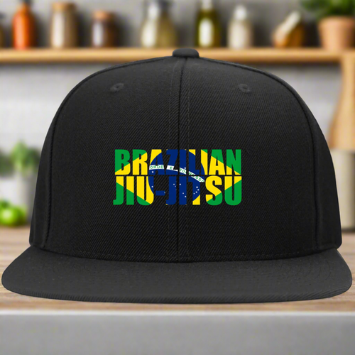 Brazilian Jiu Jitsu Flag 3 BJJ Snapback Hat