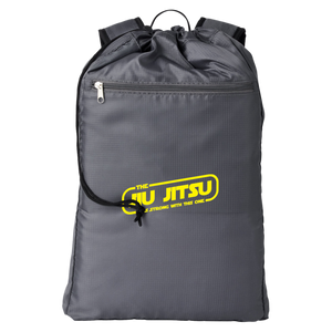 Brazilian Jiu Jitsu The Jiu-Jitsu Is Strong With This One Getaway Cinchback BJJ Backpack Brazilian Jiu Jitsu The Jiu-Jitsu Is Strong With This One Getaway Cinchback BJJ Backpack