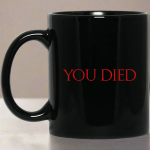 You Died RPG 11 oz. Black Mug | Video Game Mug | Gaming 11 oz RPG Video Game Mug