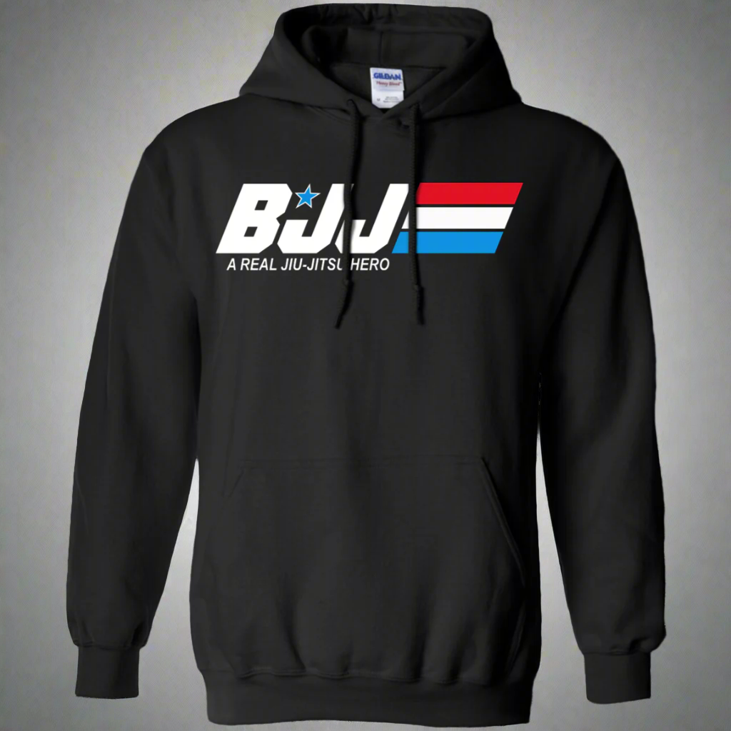 BJJ A Real Jiu Jitsu Hero BJJ Pullover Hoodie 8 oz.