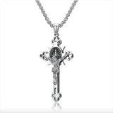 Gothic Stainless Steel Faith Jesus Cross Necklace Gothic Stainless Steel Faith Jesus Cross Necklace