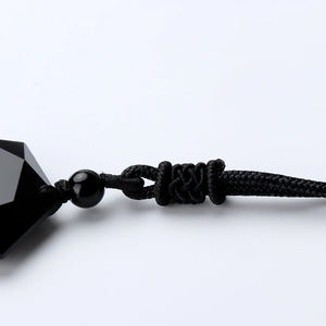 Black Obsidian Six Stars Lucky Necklace Black Obsidian Six Stars Lucky Necklace