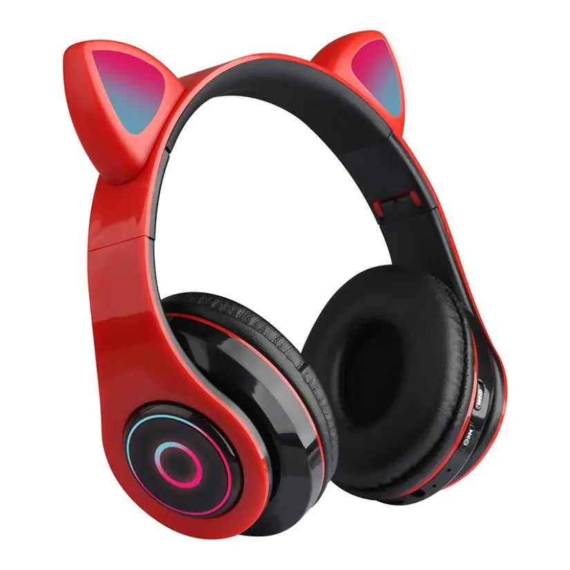 LED Cat Ears Bluetooth 5.0 Headphones | Noise Cancelling Headphones