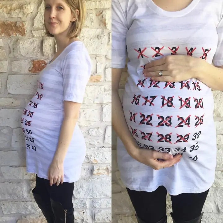 Baby Countdown Maternity T-Shirt | Maternity Tops