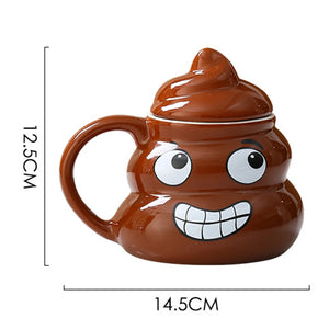 Poop Emoji Ceramic Mug 500ml Creative Coffee Cup | Funny Prank Drinkware Mug for Birthday Christmas Gift Mug Poop Emoji Ceramic Mug 500ml Creative Coffee Cup | Funny Prank Drinkware Mug for Birthday Christmas Gift Mug