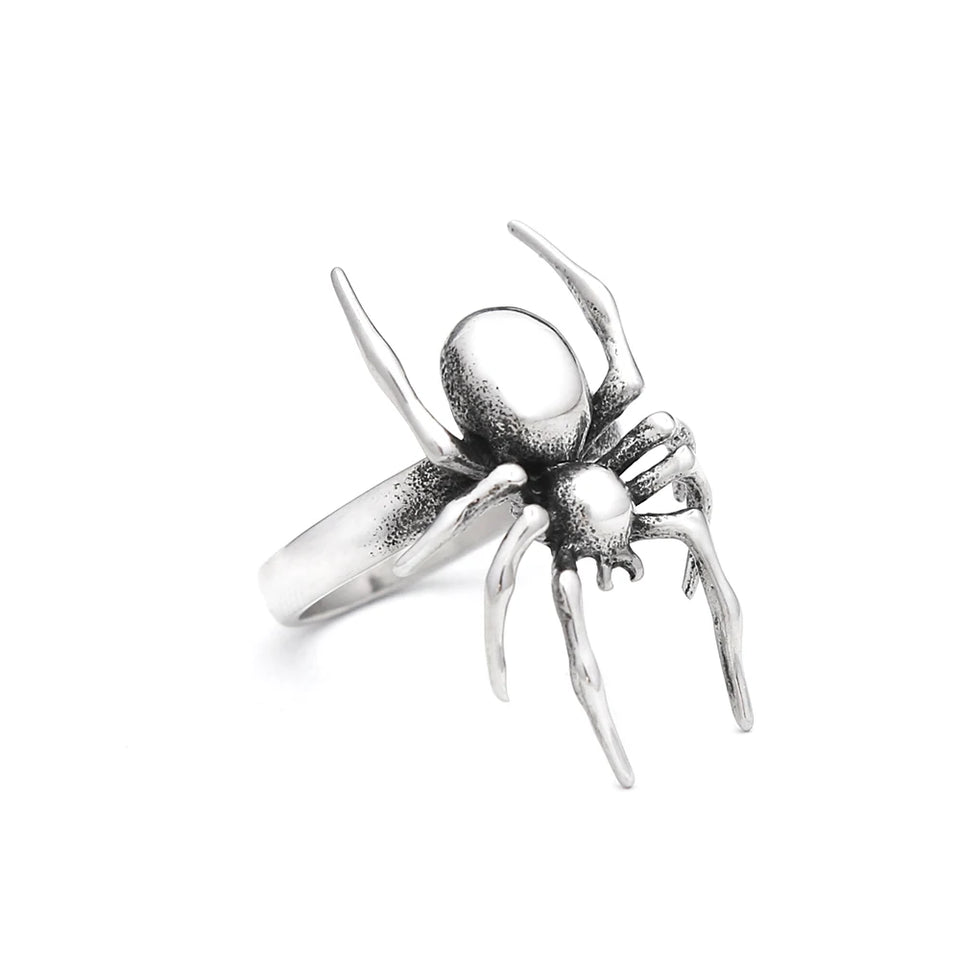 Vintage 316L Stainless Steel Spider Ring | Halloween Goth Spider Ring