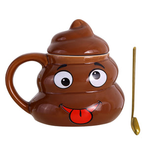 Poop Emoji Ceramic Mug 500ml Creative Coffee Cup | Funny Prank Drinkware Mug for Birthday Christmas Gift Mug Poop Emoji Ceramic Mug 500ml Creative Coffee Cup | Funny Prank Drinkware Mug for Birthday Christmas Gift Mug