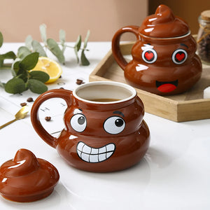 Poop Emoji Ceramic Mug 500ml Creative Coffee Cup | Funny Prank Drinkware Mug for Birthday Christmas Gift Mug Poop Emoji Ceramic Mug 500ml Creative Coffee Cup | Funny Prank Drinkware Mug for Birthday Christmas Gift Mug