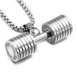 Barbell Dumbbell Gym Necklace | Fitness Jewelry Necklace Barbell Dumbbell Gym Necklace | Fitness Jewelry Necklace