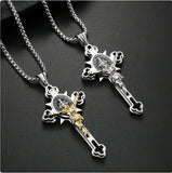 Gothic Stainless Steel Faith Jesus Cross Necklace Gothic Stainless Steel Faith Jesus Cross Necklace