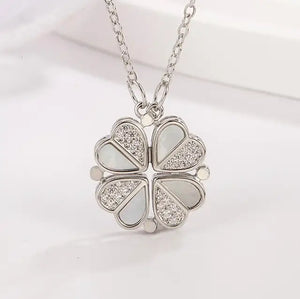 Four Leaf Clover Heart Shape Necklace Four Leaf Clover Heart Shape Necklace