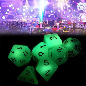 Fluorescent RPG Dice Set - Table Top Role Playing Game Dice Set - Glow In The Dark RPG Dice Fluorescent RPG Dice Set - Table Top Role Playing Game Dice Set - Glow In The Dark RPG Dice