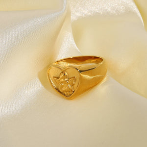 Heart-Shaped Angel Rings for Women Heart-Shaped Angel Rings for Women