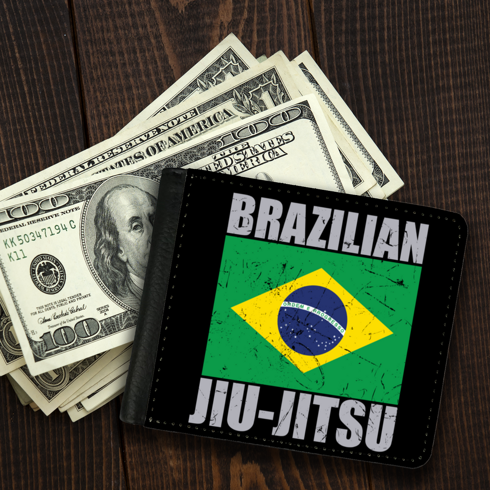 Brazilian Jiu Jitsu Flag 2 BJJ Mens Wallet