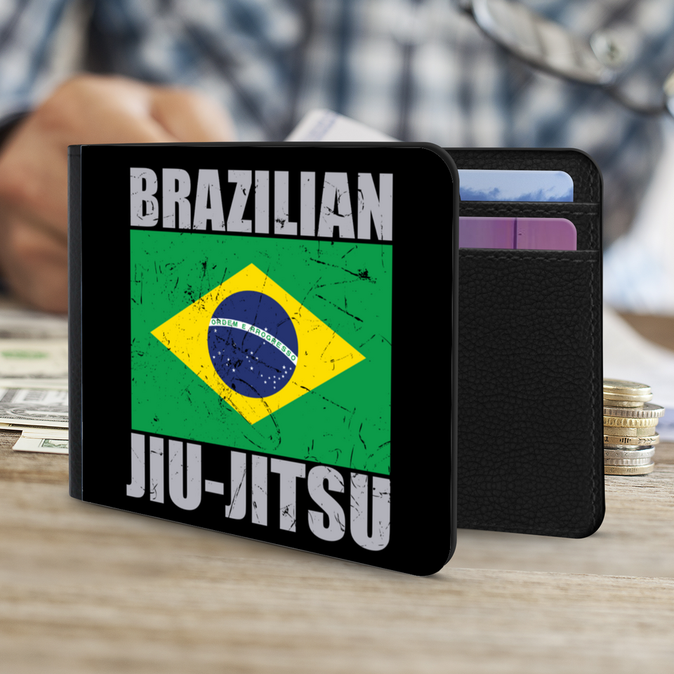 Brazilian Jiu Jitsu Flag 2 BJJ Mens Wallet