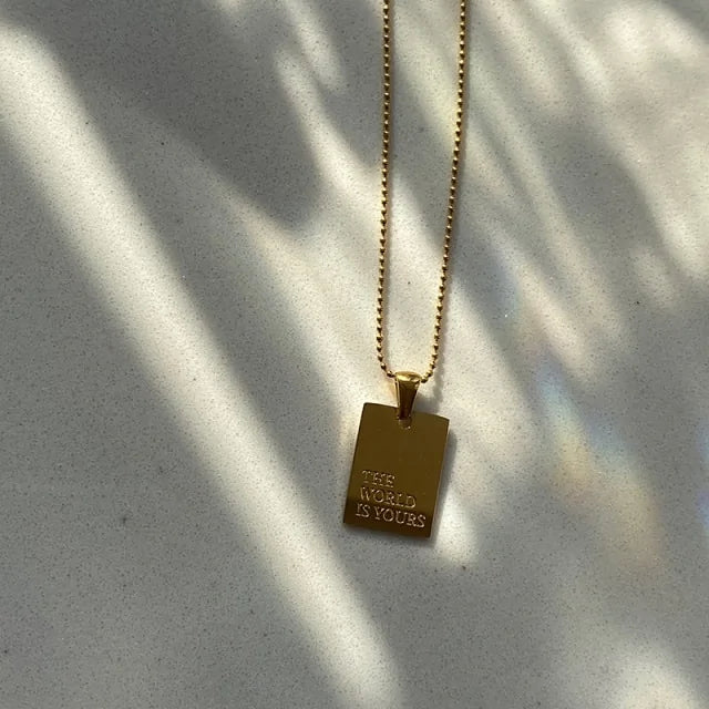 Word Pendant Necklace