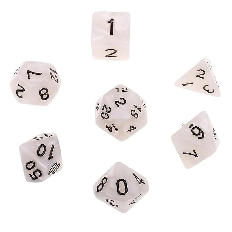 Fluorescent RPG Dice Set - Table Top Role Playing Game Dice Set - Glow In The Dark RPG Dice