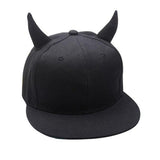 Devil Horns Snapback Cap With Adjustable Strap | Quality Embroidered | Trucker Hat | Dad hat | Horror | Gothic Devil Horns Snapback Cap With Adjustable Strap | Quality Embroidered | Trucker Hat | Dad hat | Horror | Gothic
