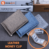 Leather Wallet Money Clip Leather Wallet Money Clip