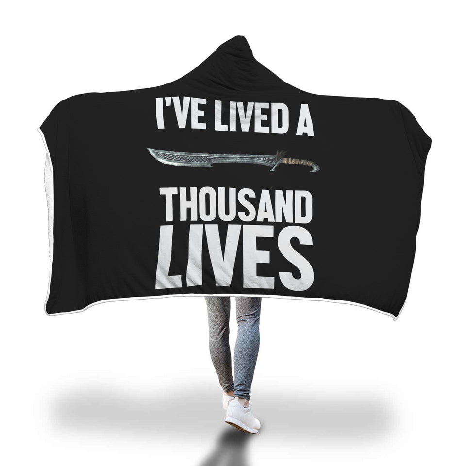 I've Lived A Thousand Lives Fantasy RPG Video Gamer Hooded Blanket