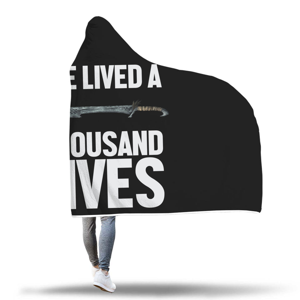 I've Lived A Thousand Lives Fantasy RPG Video Gamer Hooded Blanket