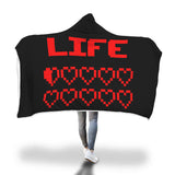 Gaming Life Bar (Game Hearts Health Bar) - Video Gaming Hooded Blanket Gaming Life Bar (Game Hearts Health Bar) - Video Gaming Hooded Blanket