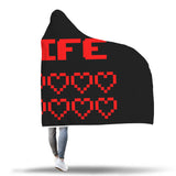 Gaming Life Bar (Game Hearts Health Bar) - Video Gaming Hooded Blanket Gaming Life Bar (Game Hearts Health Bar) - Video Gaming Hooded Blanket