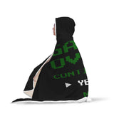 Game Over Continue Classic Retro Gaming Hooded Blanket Game Over Continue Classic Retro Gaming Hooded Blanket