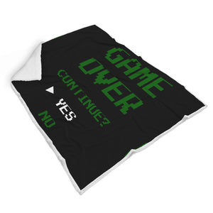 Game Over Continue - Video Gamer Blanket Game Over Continue - Video Gamer Blanket