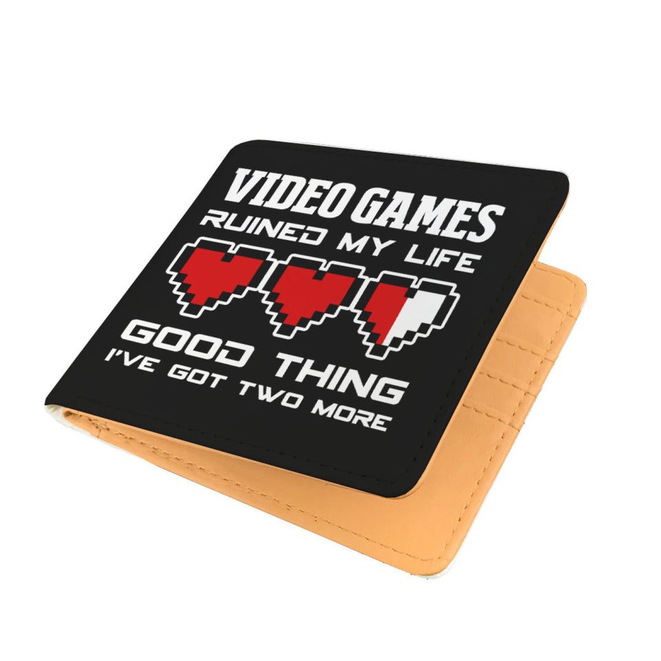 Video Games Ruined My Life Good Thing I've Got Two More Video Gamer Mens Wallet