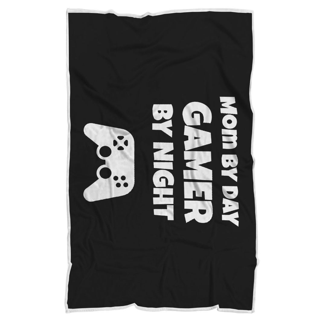 Mom By Day Gamer By Night Video Gamer Blanket