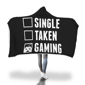 Single Taken Gaming - Video Gamer Hooded Blanket Single Taken Gaming - Video Gamer Hooded Blanket