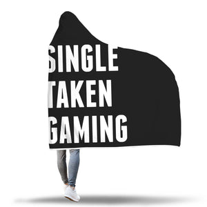 Single Taken Gaming - Video Gamer Hooded Blanket Single Taken Gaming - Video Gamer Hooded Blanket