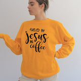 Fueled By Jesus and Coffee Sweatshirt jesus sweatshirt, jesus hoodie, jesus sweater, jesus christ hoodie