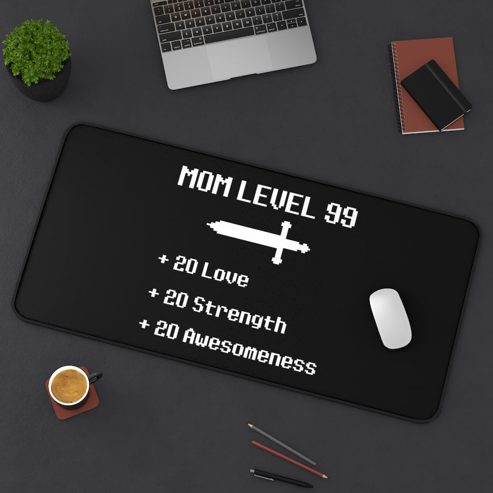 Mom Level 99 RPG Fantasy Gaming Gamer Desk Mat | RPG Fantasy Mouse Mat | Mom Gaming Gamer Mouse Pad