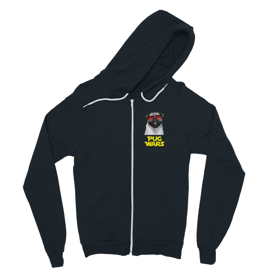 Pug Wars Return Of The Pug ﻿Classic Adult Zip Hoodie