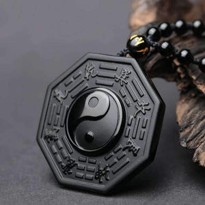 Yin & Yang Obsidian Necklace Yin & Yang Obsidian Necklace