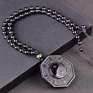 Yin & Yang Obsidian Necklace Yin & Yang Obsidian Necklace